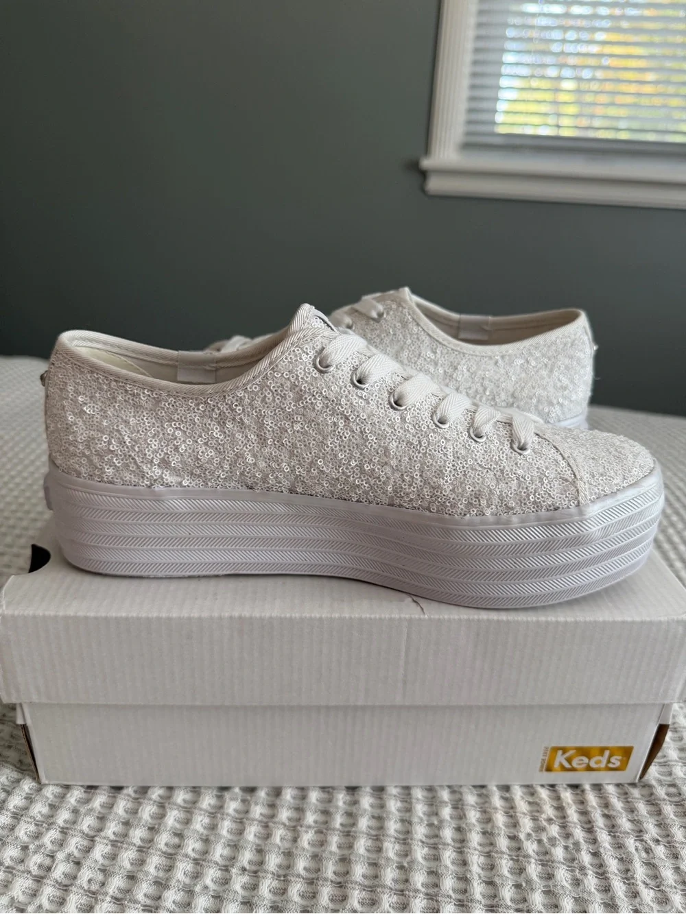 Keds Triple Up Sequins Platform Sneakers